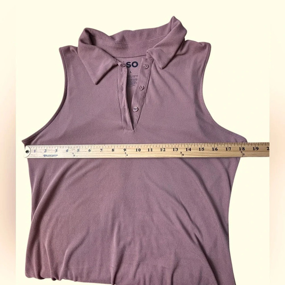 SO Women’s T-Shirt Collared Bodycon Casual Lightweight Dress Brown/Coffee Size L - Picture 6 of 10